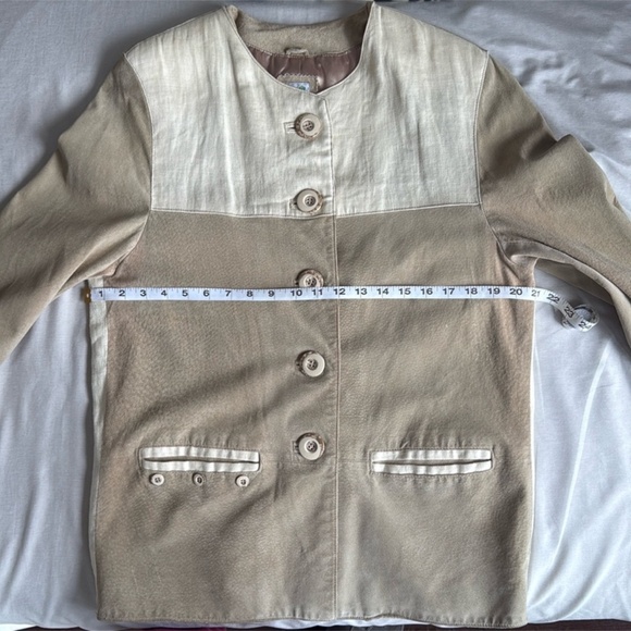 Trachten-mad’l Authentic Suede & Linen Jacket | Size L | Made in 🇩🇪 | Paid 500 - Picture 4 of 16